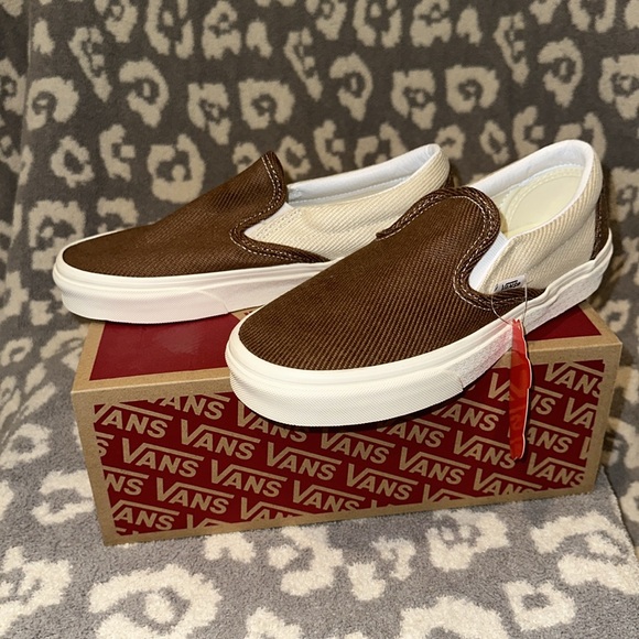 Vans Classic Slip-On Sneakers Desert Twill Brown/Beige New 🆕 & Never Worn 🥰 - Picture 5 of 17